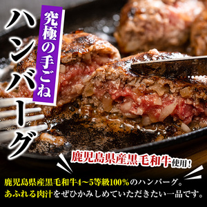 鹿児島県産黒毛和牛！手ごねハンバーグ(計700g・100g×7個)国産 牛肉 4～5等級 ハンバーグステーキ 冷凍 おかず 手作り 惣菜 冷凍ハンバーグ【スーパーよしだ】a-12-115-z