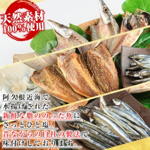 鹿児島県阿久根市産干物!薩摩のひらきバラエティーセット(7種)ひもの 国産 魚介 あじ 鯵 イカ かます キビナゴ おさ さつまあげ 詰め合わせ 惣菜 おかず【川本商店】akn030-06