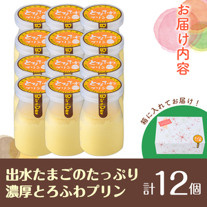 i1128-B 出水たまごのたっぷり濃厚とろふわプリン(計12個) お菓子 洋菓子 スイーツ プリン デザート 【バースデイ】