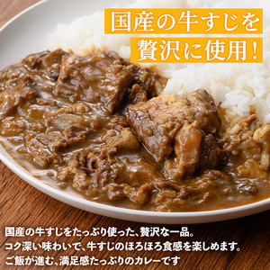 i1113-B 牛すじカレー 中辛 (180g×4P・計720g) 牛すじ カレー 国産 牛 肉 レトルト 常温 保存 4食 4人前 簡単 調理 レンジ 湯煎 ごはん おかず 【まつぼっくり】