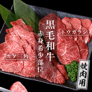 i1336 鹿児島県産 黒毛和牛 赤身希少部位セット焼肉用(計600g) カタ三角 トウガラシ 希少 部位 赤身 焼肉 国産 九州産 牛肉 国産牛 セット レア 小分け 焼き肉 BBQ 冷凍配送 【スターゼン】