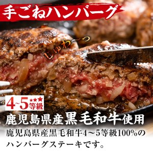 i689 ＜定期便・計6回(隔月)＞【訳あり】鹿児島県産！黒毛和牛の究極の手ごねハンバーグ(総計48個・100g×8個×6回) ハンバーグ 牛肉 黒毛和牛 100％ 国産 冷凍 おかず 定期便 エコパッケージ 小分け 手ごねハンバーグ 安心安全 簡単調理【スーパーよしだ】