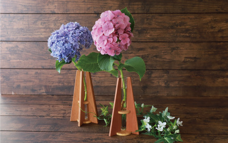 フラワーベース(一輪挿し) 大 さきやま木工 010-1681 花瓶 花瓶