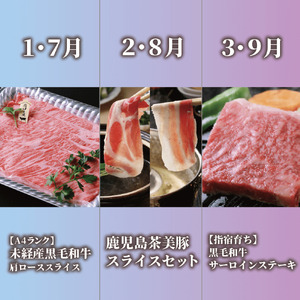 全6回 定期便 鹿児島県産牛・豚バラエティ 定期便 Z120-1728 