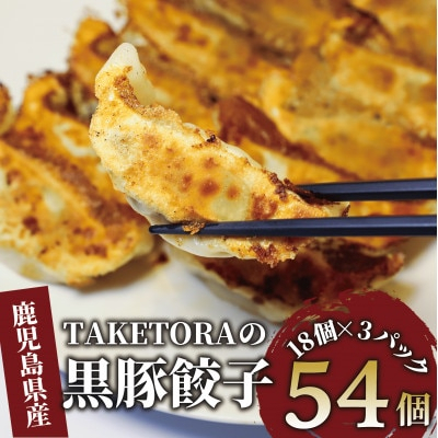 鹿児島ラーメン王 2017･2019王者 TAKETORAの黒豚餃子 18個入×3P TAKETORA 010-1746 餃子 餃子