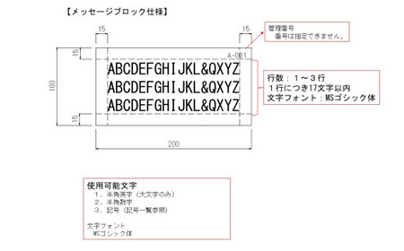 メッセージブロック刻印権  指宿市 都市･海岸整備課 018-1982 刻印権 刻印権 
