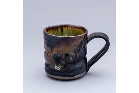 黒薩摩マグカップ 長太郎焼 A-035 工芸品 工芸品