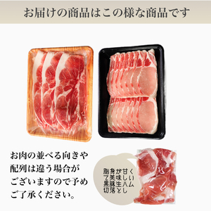 黒豚三昧 黒豚切落とし400g+黒豚しょうが焼き300g+黒豚生ハム1P 水迫畜産 010-497 黒豚 黒豚