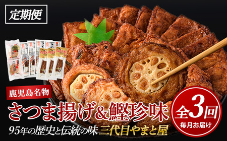 全３回定期便 昔ながらのさつま揚げ＆鰹珍味定期便 やまと屋 Z-055 定期便 定期便 