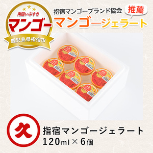 指宿マンゴーブランド協会 指宿マンゴージェラート120ml×6個 中園久太郎商店 013-1090 アイス アイス