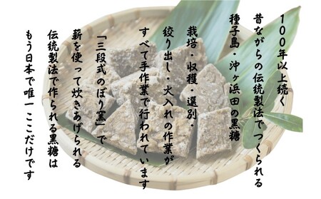 種子島 伝統 沖ヶ浜田 黒糖 登録無形民俗文化財 食べやすい 小粒 黒糖 詰め合わせ　NFN578【300pt】 