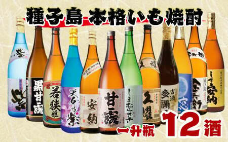 種子島 本格焼酎 12酒 飲みくらべセット 一升瓶　NFN514 【2750pt】