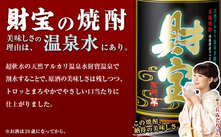 B2-22121/米焼酎 財宝 紙パック 1800ml 4本 セット 温泉水 鹿児島 焼酎 お酒