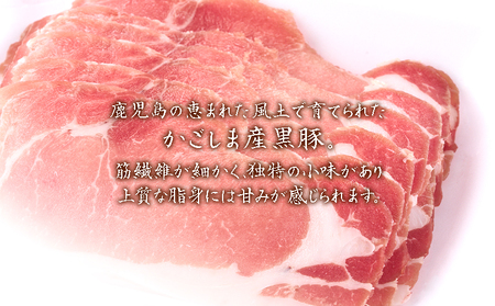 A1-0869／黒豚 下ローススライス（パック）　250g×2　計500g