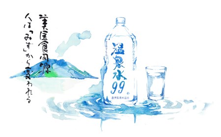 T21-0803／【10回定期】飲む温泉水/温泉水99（500ml×30本）