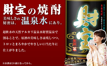 G7-2230／【 定期便 】 6回 届け・ 焼酎 4種5本 飲み比べセット 【5合瓶（芋）】 温泉水仕立て！ 財宝