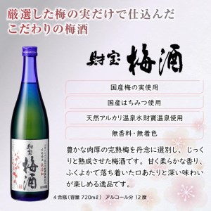 B2-2295／【3回定期】濃厚な味わい！梅酒2本