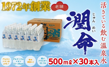 B2-1101／飲む垂水温泉水　潤命（500mL×30本）