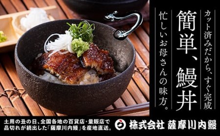 ES-202【3カ月定期便】 鹿児島県産うなぎ蒲焼きカット 約75g×4袋×3回 タレ付き