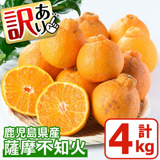 No.1089  ＜先行予約受付中！2026年1月中旬～2月下旬までの間に発送＞《訳あり！期間・数量限定》鹿児島県産！薩摩不知火(4kg) みかん ミカン 蜜柑 不知火 しらぬい さつま 柑橘 フルーツ 青果 果実 鹿児島 国産 九州産【黒川農園】