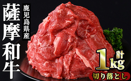 No.1142-B 薩摩和牛切り落とし(計1kg・500g×2P) 国産 九州産 牛肉 和牛 薩摩和牛 赤身 焼き肉 焼肉 期間限定 切り落とし 切り落し 切落し 冷凍【さつま屋産業】