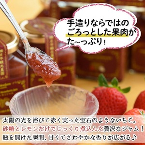 No.1182 手造りイチゴジャム(約200g×4本) 国産 九州産 鹿児島県産 いちご イチゴ 苺 ジャム フルーツ 果物 手作り 手造り 調味料 小分け 贈答 プレゼント 着色料無添加 保存料無添加【片平観光農園】