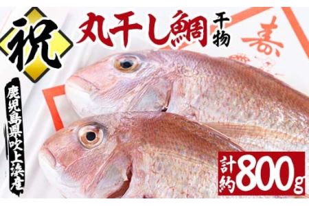 No.742 お祝い鯛丸干し(2尾・計約800g)【吹上町漁協】