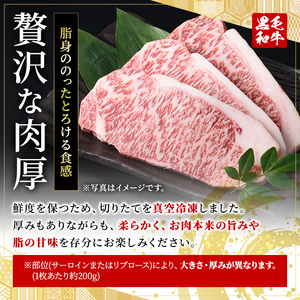 日本一の牛肉！4等級以上！鹿児島県産黒毛和牛ロースステーキ3枚セット(3枚・計約600g) 黒毛和牛 ステーキ 冷凍【ナンチク】B-1-02