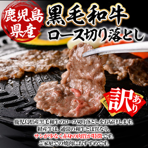 鹿児島県産 黒毛和牛 経産牛 ロース 不揃い 切り落とし 焼肉 計500g(500g×1パック)【ビーフ倉薗】A525