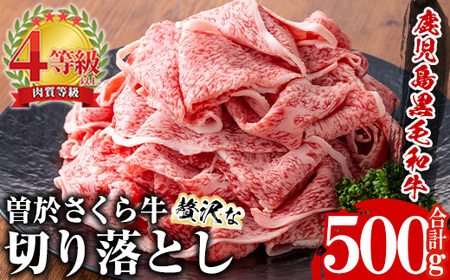曽於さくら牛 黒毛和牛 贅沢 切り落とし (合計500g)【福永産業】A660