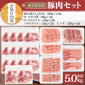 鹿児島県産 豚肉 セット (合計5kg)【TRINITY】A683