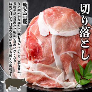 鹿児島 豚肉 黒豚 切り落とし (計900g・300g×3P) 【居食肉】A831