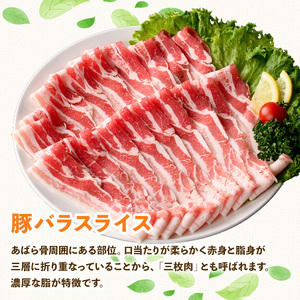 鹿児島県産 豚バラ スライス 豚肉 冷凍 (計1.8kg) 【ハピネス】A929
