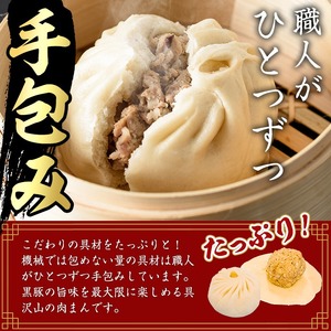 鹿児島県産 プレミアム 手包み 黒豚まん (計10個) 【アグリおおすみ】A78-v01