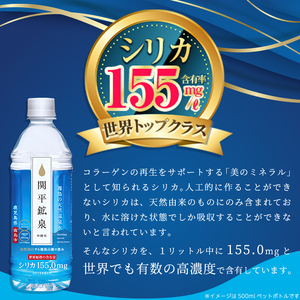 K-186 ＜定期便・全6回＞関平鉱泉水500mlペットボトル×24本ずつお届け(計144本)【関平鉱泉所】霧島市 水 ミネラルウォーター 温泉水 シリカ シリカ水 ミネラル成分 飲料水 500 定期便