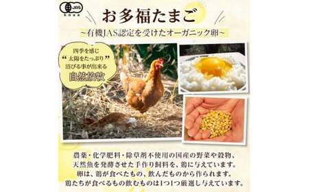 K-173-B ＜12回定期便＞オーガニック卵「お多福たまご」(計360個・10個入×3パック 12回)【お多福たまご】有機JAS オーガニック 放し飼い自然卵  霧島市 国産 九州産 鹿児島県産 たまご 卵 鶏卵 朝食 定期便