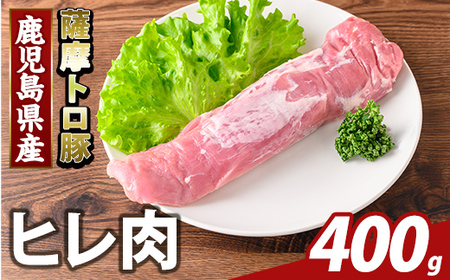 K-486-A 鹿児島県産 薩摩トロ豚 ヒレ肉(計400g)【ふるさと産直バザール】霧島市 ヒレ肉 国産 鹿児島県産 肉 精肉