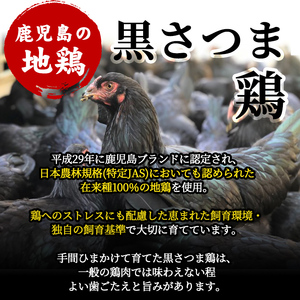 A0-310 鹿児島県ブランド地鶏「黒さつま鶏」の炭火焼きセット（160g×4パック合計640g・簡易包装）柚子胡椒付【ウイングス】