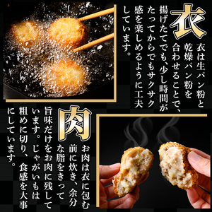 鹿児島県産牛肉・豚肉使用!コロッケ(60g×30個・計1.8kg) お肉屋さんのコロッケを食卓へ♪【A-1589H】