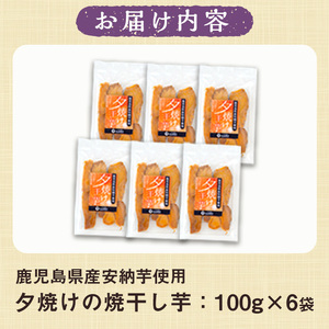 【60日以内発送分】鹿児島県産 夕焼けの焼干し芋（100g×6袋）無添加無着色【A-2056H】