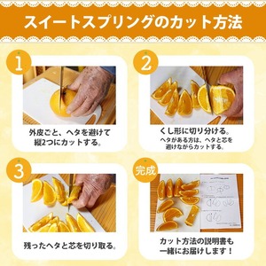 \希少/樹上完熟 スイートスプリング 10kg(M~2L)サイズ混合 満杯詰 ご家庭用 訳アリ 剝き方用紙付き!【A-1820H】