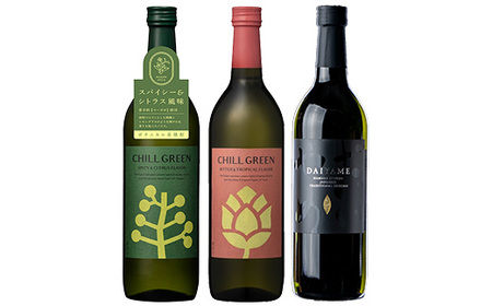 【14日営業以内発送】だいやめ・チルグリーン「スパイシー＆シトラス」・「ビター＆トロピカル」 各720ml  計3本【B-370H】