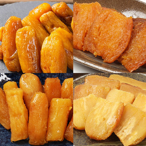 鹿児島県産 焼き干し芋 4種 4袋 計400g 紅はるか と 安納芋 の 平干し芋 と 丸干し芋 100g を 各1個 食べ比べ セット【120日以内配送】【A-1991H】