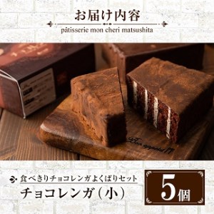 チョコレートケーキ好きにはたまらないチョコレンガ(チョコレートケーキ)５個セット 食べきりサイズのチョコレートケーキ【A-1291H】