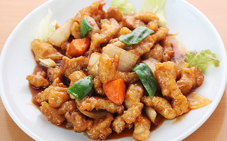 黒酢酢豚をご自宅で！本格中華料理店の黒酢酢豚 黒酢酢豚約280g×8パック【A-1149H】