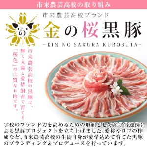  金の桜黒豚味噌漬け(2種・合計約1.1kg)レンジ対応！／いちき串木野産黒豚 高校生が丹精込めて育てた黒豚【A-1406H】