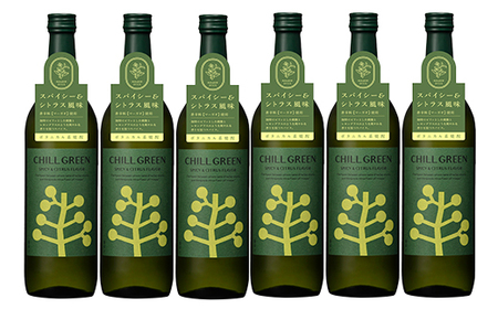 新感覚!麦焼酎「CHILL GREEN(チルグリーン)spicy&citrus」720ml×6本セット ボタニカル系焼酎”麦焼酎”は炭酸割で。新感覚の麦焼酎をお楽しみください。チルな麦焼酎で晩酌を【B-316H】