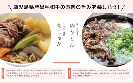 【鹿児島県産】A5等級黒毛和牛切落し 計1kg(250g×4P) 国産牛 牛肉 国産 おかず カレー 牛丼 肉じゃが カミチク 切り落とし 小分けパック 冷凍