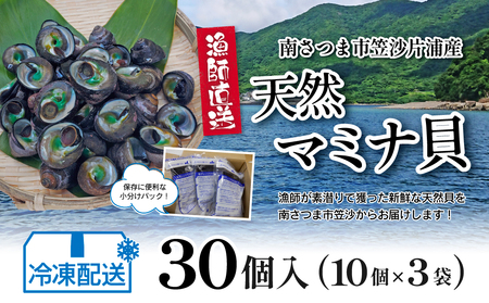 【素潜り漁師直送】【袋に入った冷凍のままでレンジ対応】【南さつま市 笠沙産 天然マミナ貝】シッタカ クボガイ 海産物 魚介類 鹿児島県 南さつま市 隆康産業