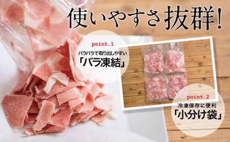 【定期便：2ヶ月に1度】鹿児島県産 豚こま切れ定期便 2kg×3回(合計6kg) コマ切れ 細切れ 小分け 炒め物 冷凍 バラ凍結 お肉 豚肉 スターゼン 